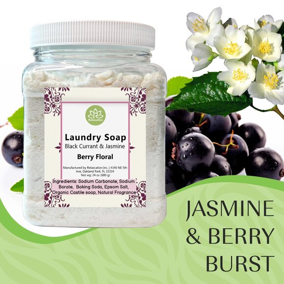 Black Currant And Jasmine Scent Laundry Soap 24 oz Gentle and Effective Cleaning - Picture 8 of 8